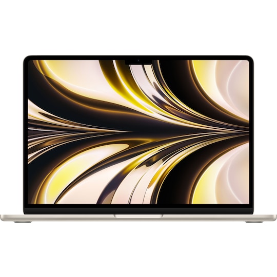MacBook Air M2 2022 8/256 GB bærbar computer (Starlight)