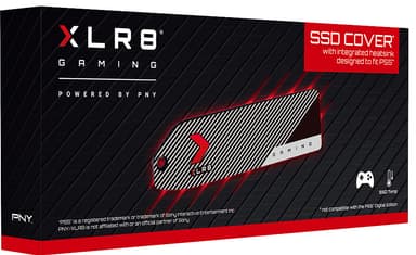 XLR8 Bundle with CS3140 M.2 NVMe Gen4 x4 1TB SSD and XLR8 SSD Cover with Integrated Heatsink designed to fit PS5™