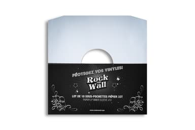 Indvendige lommer til LP'er i hvidt papir 12"x10