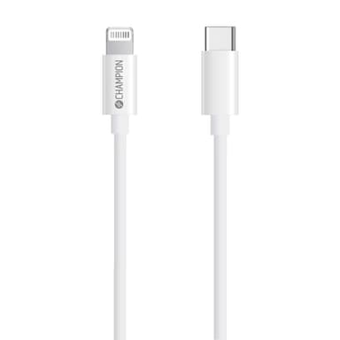 Champion USB-C til Lightning-kabel 2m Hvid