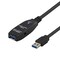 DELTACO PRIME aktiv USB 3.0-forlængerkabel, Type A han-hun,5m,sort