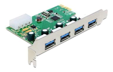 DeLOCK PCI-Express card, USB 3.0, 4xType A ports | Elgiganten