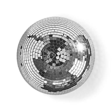 Disco Spejl Kugle | 30 cm | Sølv