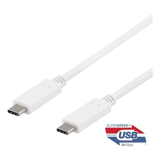 DELTACO USB-C to USB-C cable, 1m, 10Gbps, 100W 5A, USB 3.1 Gen 2, E-Ma