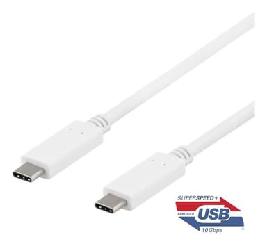 DELTACO USB-C to USB-C cable, 1m, 10Gbps, 100W 5A, USB 3.1 Gen 2, E-Ma