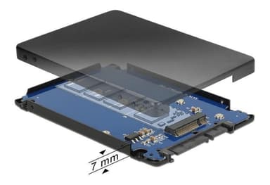 DeLOCK 22-pin SATA till M.2 (NGFF) converter, 2,5"", 6GB/s, 1xSATA 22-p