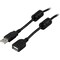 DELTACO USB 2.0 kabel Typ A han - Typ A hun, ferritkerne, 2m, sort