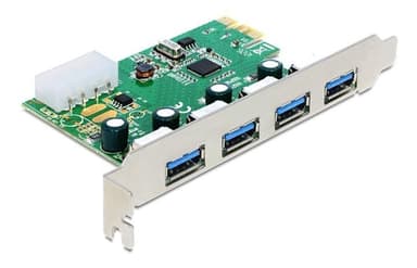DeLOCK PCI-Express x1 card, USB 3.0, 4xType A ports
