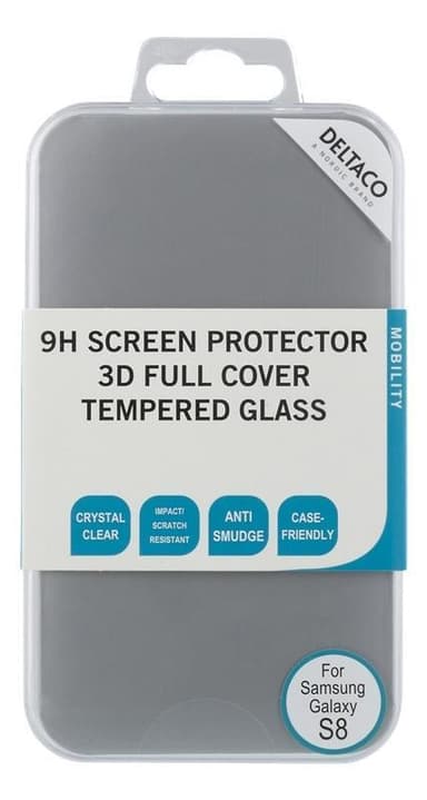 DELTACO screen protector for Galaxy S8, 2.5D tempered glass