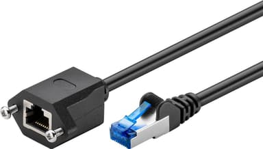 Netværkskabel forlænger CAT 6A, S/FTP (PiMF), sort