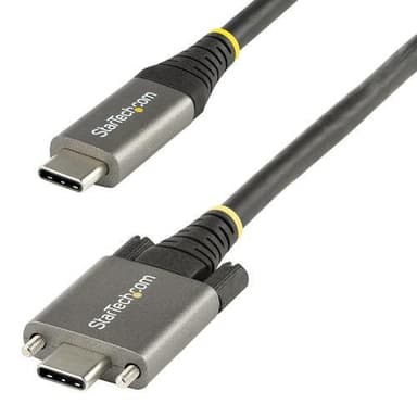 StarTech.com 1 m sidoskruvlåsande USB C-kabel 10 Gbps - USB-IF-certifierad USB-