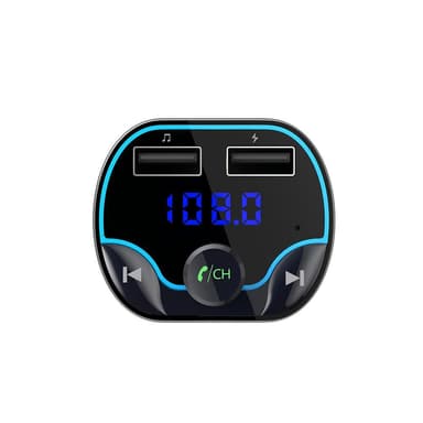 Bluetooth FM-sender til bil Sort