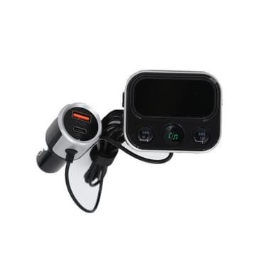 Bluetooth FM -sender med billader (QC3.0 / PD18W) Sort