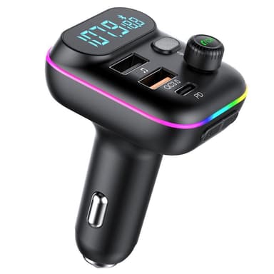 Bluetooth FM-sender med biloplader og LED