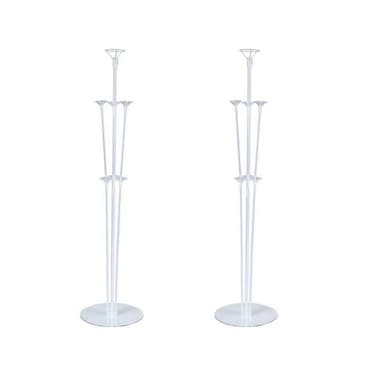 Balloner med stativ plast 36 dele Transparent / Flerfarvet