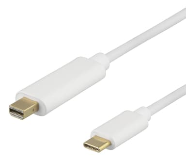 DELTACO USB-C - MiniDP cable, 0.5m, 21.6 Gbit/s, 3840x2160 60Hz, white