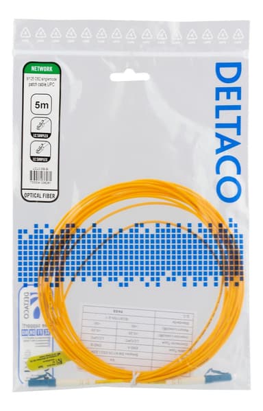 DELTACO OS2 fiberkabel LC - LC, simplex, singlemode, UPC, 9/125, 5m