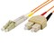 DELTACO OM2 fiberkabel, LC - SC, duplex, UPC, 50/125, 3m, orange