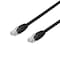 DELTACO U/UTP Cat6a patch cable, 0,5m, 500MHz, LSZH, black