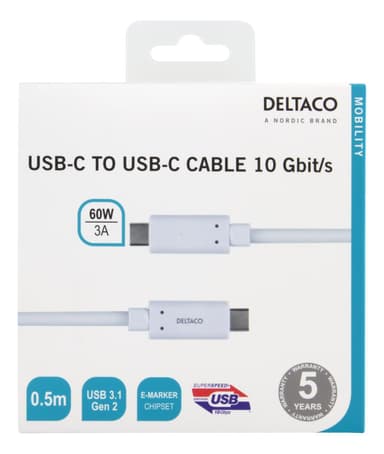 USBC 3.1 GEN2 10Gbps/3A/E-marker 0,5m