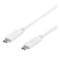 DELTACO USB-C - USB-C cable, 5Gbit/s, 5A, 1M, white