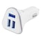 DELTACO car charger, 5,2A, 3xUSB Type A, 12-24V DC input, white/silver