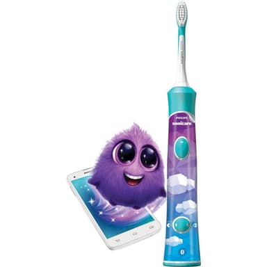 Philips Sonicare HX6322/04 for Kids HX6322/04 Elektrisk børnetandbørste Tandbørste med ultralyd Hvid, Flerfarve