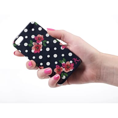 Mobilcover iPhone 5/5s/SE Polka Sort