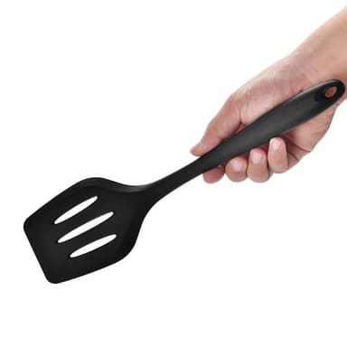 Køkkengrej sæt 10 dele silikone / rustfrit stål Sort