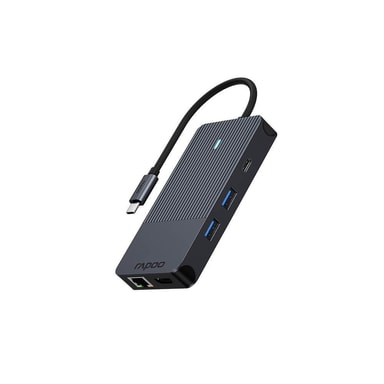 RAPOO UCM-2005 10-i-1 USB-C Multiport Adapter-hub (sort)