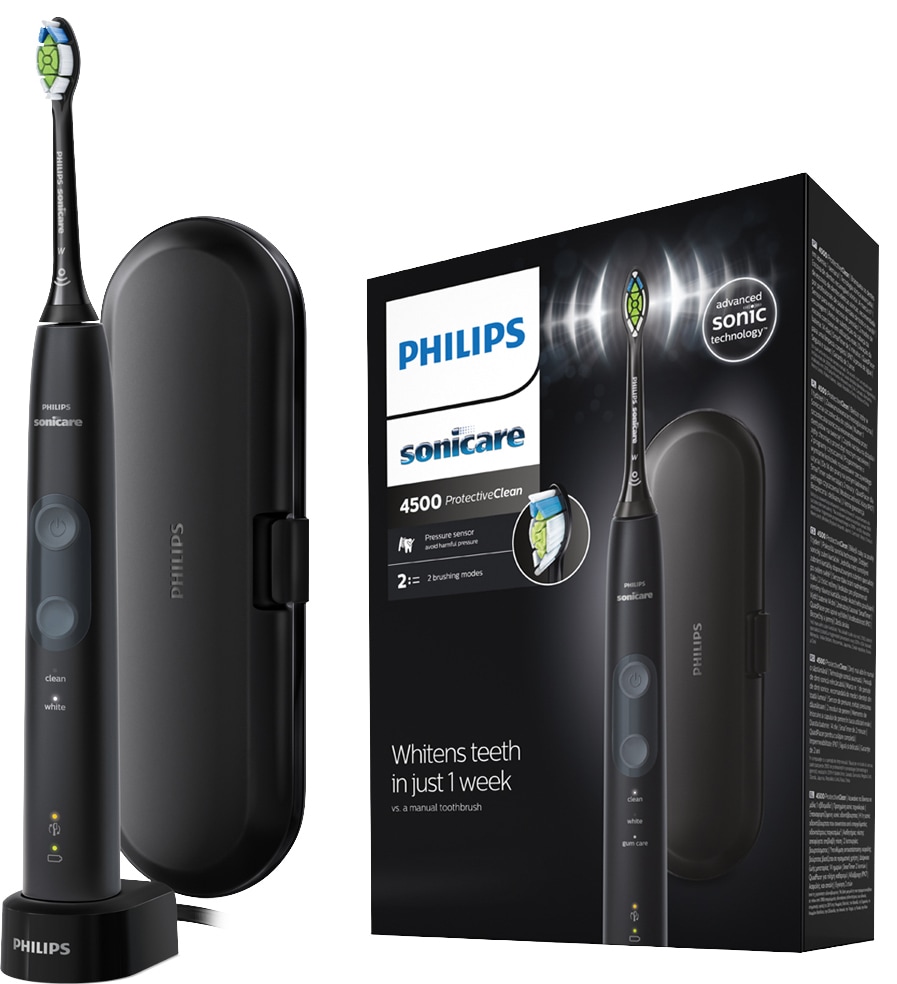 Philips Eltandbørste Sonicare ProtectiveClean 4500 HX6830 - tooth brush - black/grey