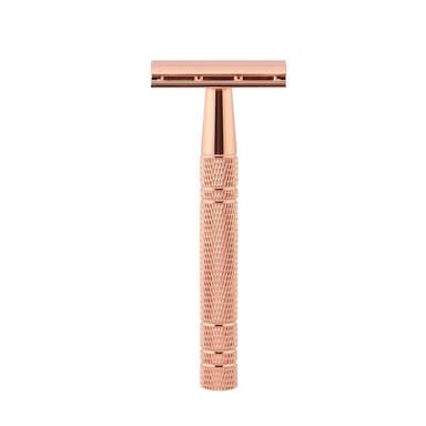Sikkerhedsskraber med blade og stativ Rose Gold 7-delt
