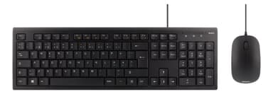 DELTACO Keyboard kit with mouse, PAN Nordic layout, USB, black