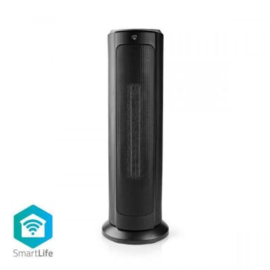 Wi-Fi Smart Tower-varmeblæser | Termostat | 1200 & 2000 W | Sort