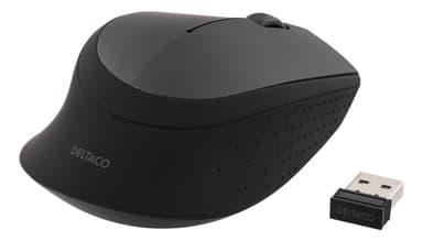 DELTACO wireless optical mouse 2,4GHz, 3 buttons with a scroll, grey