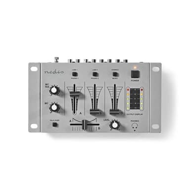 DJ-mixer | 3 stereokanaler | Crossfader | Talkover-funktion