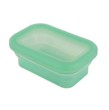 Sammenklappelig madpakke 750 ml silikone grøn