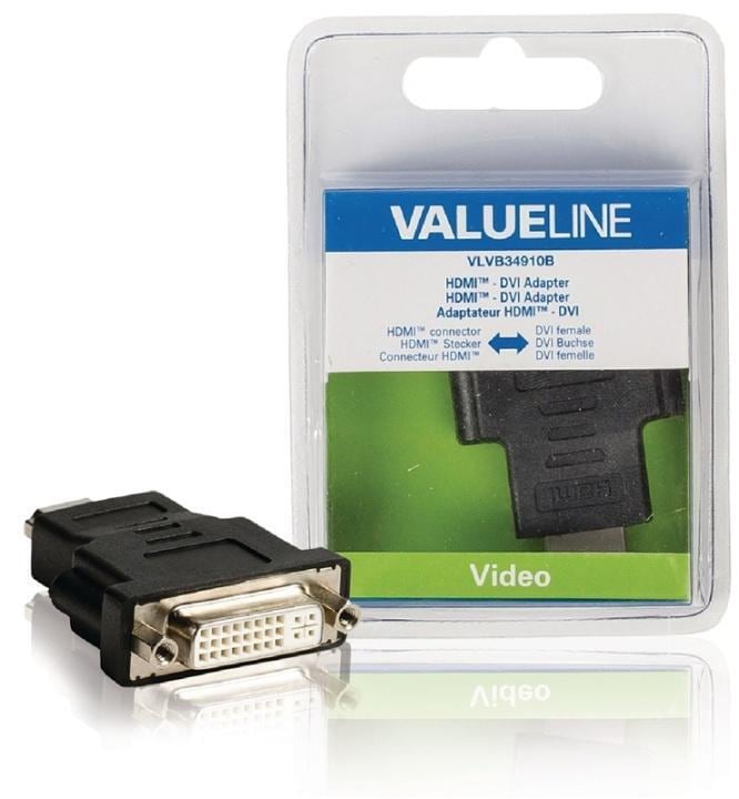 High Speed Hdmi Med Ethernet Adapter HDMI-Stik - DVI-D 24 1-Pin Hun Sort | Elgiganten