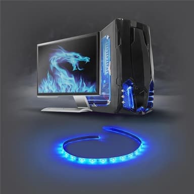 LED-lysliste til gaming | Blå | 100 cm | SATA-drevet | Stationær pc