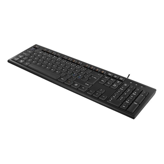 DELTACO Tastatur, nordisk layout, USB, 1,1m kabel, sort