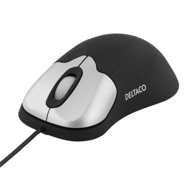 DELTACO optisk mus, 2 knapper og scroll, mat overflade, 800 DPI