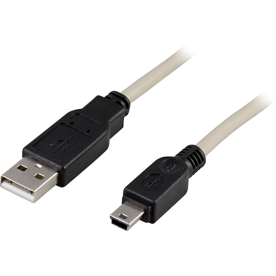 DELTACO USB 2.0 kabel Type A Han - Type Mini B Han 0,5m