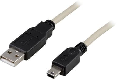 DELTACO USB 2.0 kabel Type A Han - Type Mini B Han 0,5m