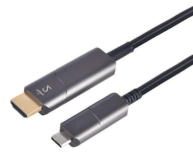 10m Active AOC Fiberkabel USB 3.1 Type C til HDMI 4K 21,6Gbps HDCP / CEC / 3D | Elgiganten