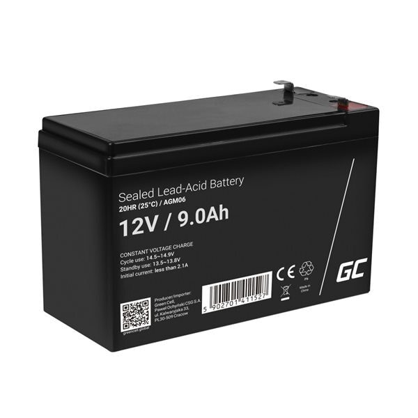 Green AGM Batteri 12V 9Ah |