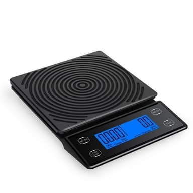 Digital kaffevægt med timer USB-drevet 5kg / 0,1g Sort