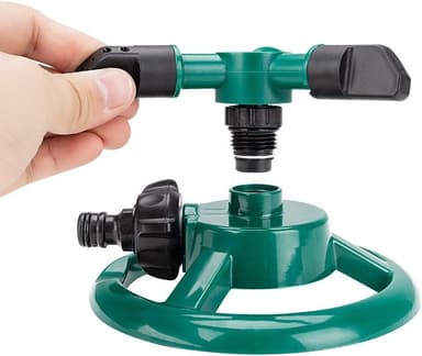 Græssprinkler Havesprinkler 360 grader roterende 2 sprøjtepositioner Grøn