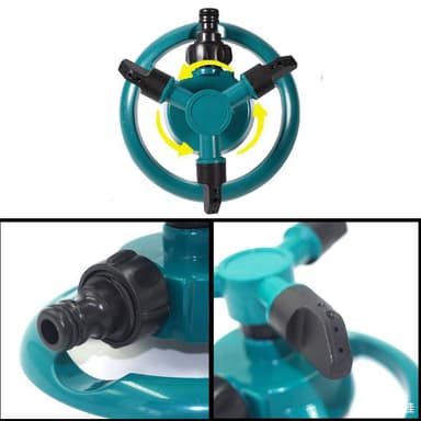 Græssprinkler Havesprinkler 360 grader roterende 2 sprøjtepositioner Grøn