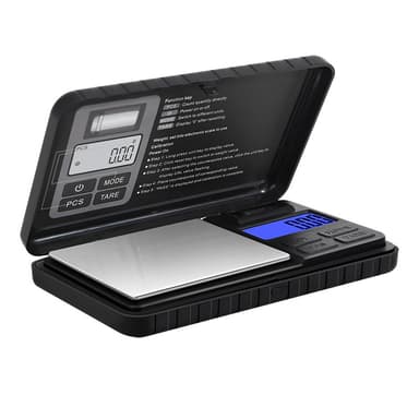 Bærbar digital vægt 500g / 0,1g Sort