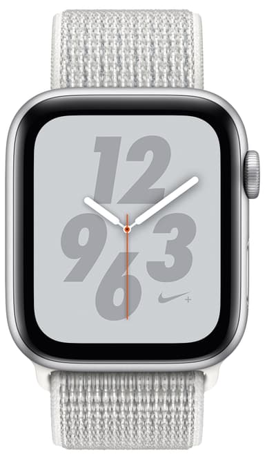 Apple Watch Series 4 Nike+ 44 mm (sølv alu/hvid sportsloop)